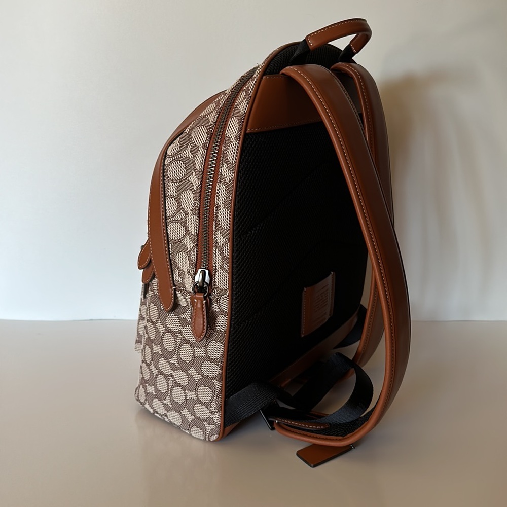 NWT Coach X Tom Wesselmann Charter Backpack Signature Textile Jacquard Purse Bag - Picture 10 of 12